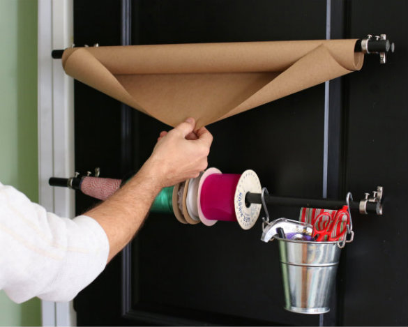 Over on eHow: DIY Closet Door Gift Wrapping Station